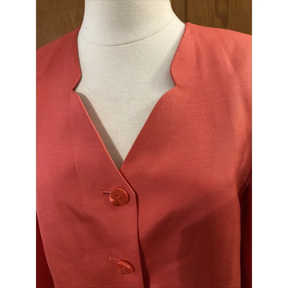 Dana Buchman Silk‎ Wool Skirt suit wmens Sz 12 New Pink Career mother Bride $476